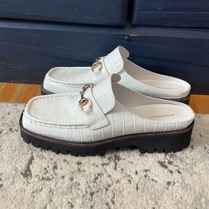 Slip on leather loafers